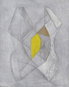 Zwei Formen, Gelb Und Braun — Barbara Hepworth