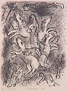 Prophet Eliah — Marc Chagall, Primitivism Naïve Art