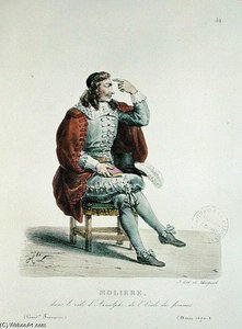 Portrait Of Moliere In The Role Of Arnolfe From ''l''ecole Des Femmes — Francois Seraphin Delpech