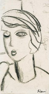 Face Of A Young Girl — Mario Sironi