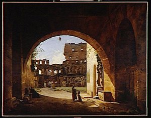 VUE INTERIEURE DU COLISEE A ROME