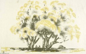 Old Willows (cluster Of Willows) — Louis Lozowick