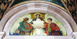 Mural In Detroit Public Library, (painting) — Edwin Howlan