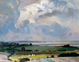Sketch For 'the Estuary, Gathering Clouds' — Sir John Alfred Arnesby Brown