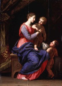 LA VIERGE, L'ENFANT JESUS ET SAINT JEAN BAPTISTE