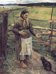 Old Woman With A Cat — Akseli Gallen-kallela