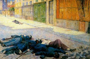 A Street In Paris In May 1871 — Maximilien Luce