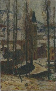 Church In Winter — Henri Jean Guillaume Martin