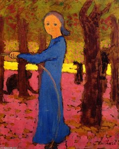 Girl With A Hoop — Jean-édouard Vuillard, Post-impressionism