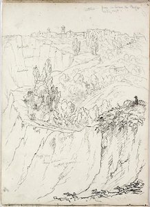 Volterra From Below The Balze Looking East — Thomas Cole, Hudson River School