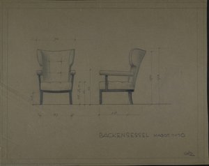 Wing armchair