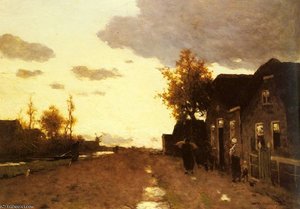 Along The Canal — Jan Hendrik Weissenbruch, Hague School