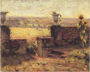 Terrace In Gerberoy — Henri Le Sidaner