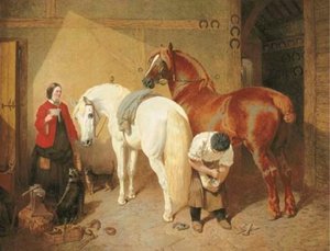 The Interior Of A Smithy — John Frederick Herring Senior