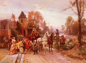The Arrival Of The Baby — Cesare Auguste Detti, Realism