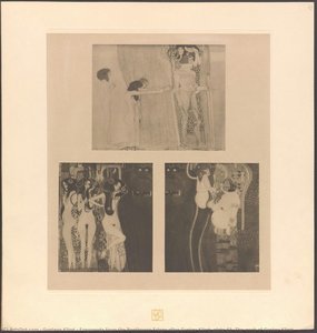 Fragments From The Beethoven Frieze After Gustav Klimt, Plate 43, The Work Of Gustav Klimt — Gustav Klimt, Art Nouveau