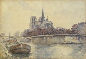 Vue de Notre-Dame de Paris depuis les Quais