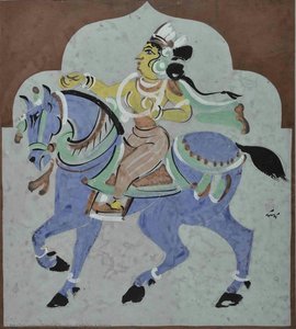 Lady On A Horse — Nandalal Bose