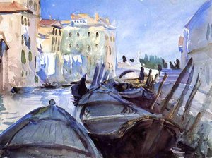 Venetian Canal Scene — John Singer Sargent, Impressionist Realism