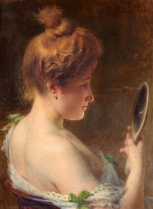 Portrait Of A Young Lady With Spiegel