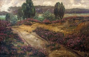 German heath landscape