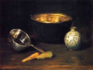 Stillleben Mit Paprika Und Karotte — William Merritt Chase