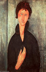 Femme Aux Yeux Bleus - Paris — Amedeo Clemente Modigliani, Early Modern