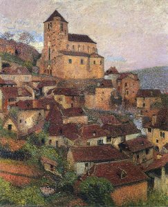 Saint Cirq Lapopie In Evening — Henri Jean Guillaume Martin