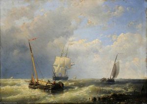 Shipping Off A Dutch Coast — Abraham Hulk Senior