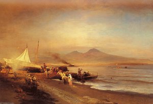 The Bay Of Naples — Oswald Achenbach