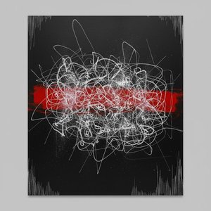 Crimson Pulse Amidst The Chaotic White Echoes Of A Midnight Void — Laurent Girard