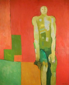 Figure In A Red Room — John Keith Vaughan