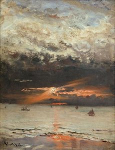 Sunset At Sea — Alfred Stevens