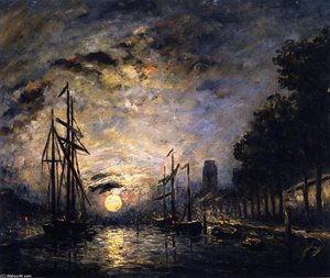 Moonlight over a Canal, Dordrecht