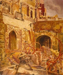 Houses Of Parliament Debating Chamber Looking South West, Bomb Damage, 1941 — Vivian Charles Hardingham