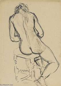 Paul Roche From Behind On A Stool — Дункан Грант