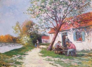 Rolleboise, Lunch Outdoors — Maximilien Luce