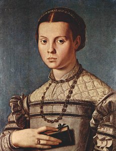 Portrait Of A Girl With Book — Agnolo Bronzino