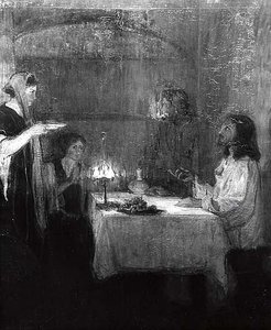Christ At The Home Of Mary And Martha, (painting) — Henry Ossawa Tanner