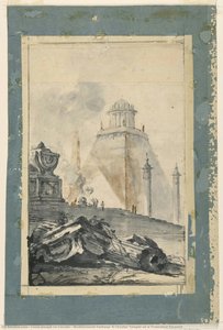 Architectural Fantasy: A Circular Temple on a Truncated Pyramid