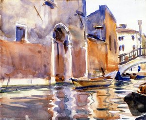 Side Canal, Venice — John Singer Sargent, Impressionism