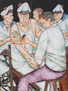 Sailors In Tattoo Parlour — Joseph Stokes