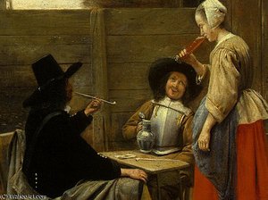 A Dutch Courtyard, Detalj 2, Ngw — Pieter De Hooch