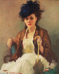 Lady With Parasol — Fernand Toussaint