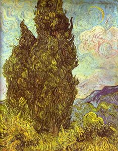 Two Cypresses. Saint-rémy — Vincent Willem Van Gogh, Post-impressionism