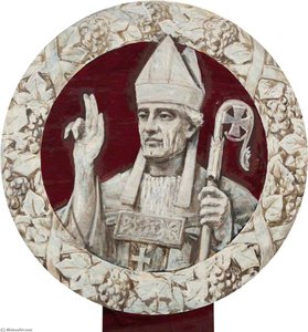 Study For Carving In St Rognvald's Chapel Bishop William (recto) — Stanley Cursiter