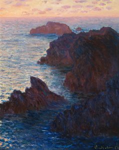 Rocks At Belle-île, Port-domois — Claude Monet, Impressionistic Landscape