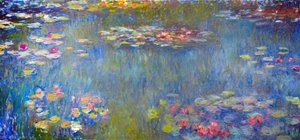 le bassin aux nympheas - reflets verts