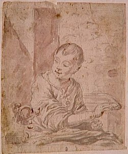 Child Watching A Dog — Bartolomé Esteban Murillo