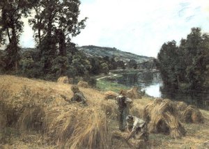 La Moisson Pres De La Marne — Léon Augustin L'hermitte